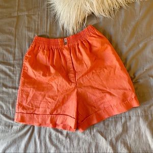 High rise stretch shorts (coral color)